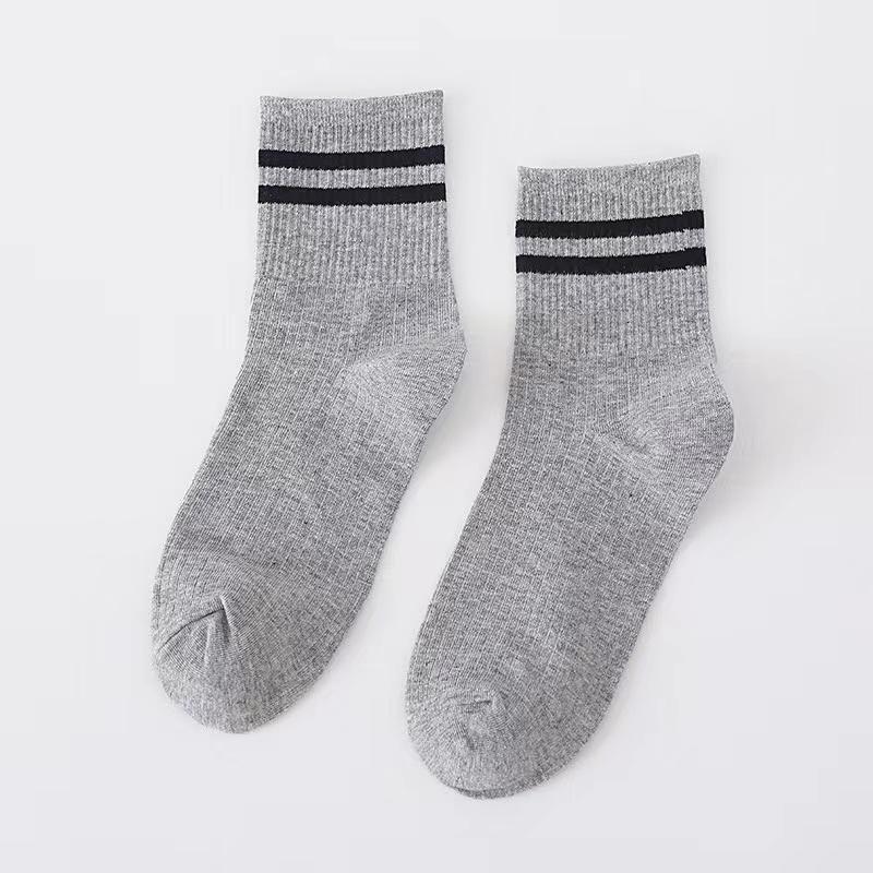 Lot de chaussettes tricotées en coton rayé, chaussettes tendance Harajuku, couleurs tendance, Japon, Corée