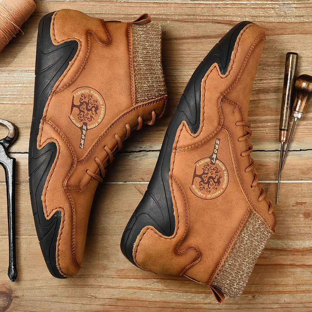 Men's Shoes Fashion Vintage Ankle Boots New Casual Boots Winter Comfortable Casual Shoes for Men Outdoor Comfortable Sneakers