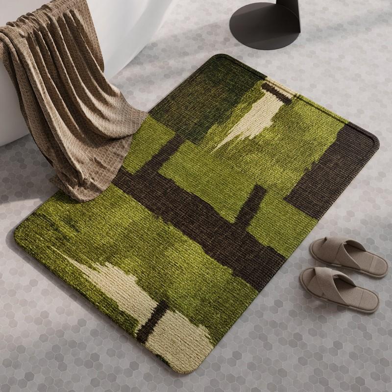 Natural Diatomite Bath Mat Absorbent Quick Dry Non Slip Floor Rug Bathroom Entryway Kitchen