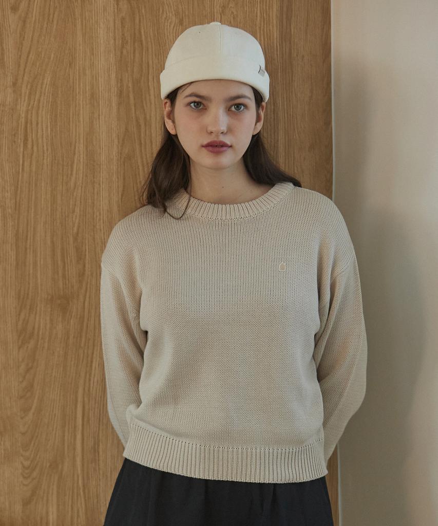 COMONINOZ Basic Knit Pullover [Ivory]