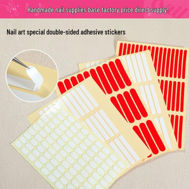

Crystal Double-Sided Wearable Nail Art Adhesive Strips - Transparent Oval No-Cut Style