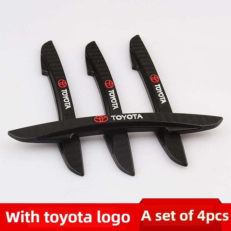 Vdcp6 4Pcs For Toyota Rav4 Corolla Chr Yaris Camry Cross Auris TRD Car Door Edge Anti-collision Strips Bumper Trim Sticker Accessories
