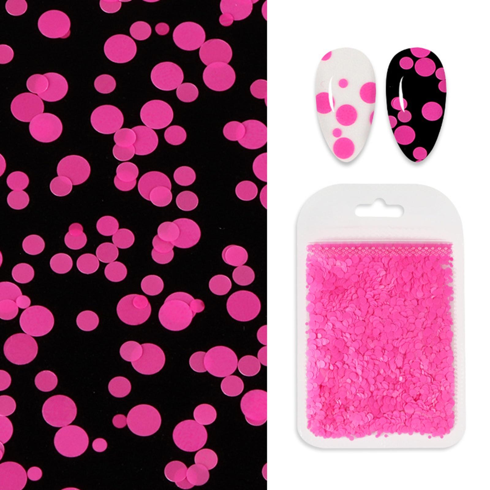 

Fluorescent Circular Nail Glitter Decoration With Nail Glitter Nail Patch One Size