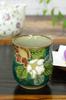 Waza No Kura Stylish Kutani Ware Teacup, Green Camellia Design, Ceramic, Brand Name, Japanese Tableware, Made In Japan, Perfect As a Birthday Present
