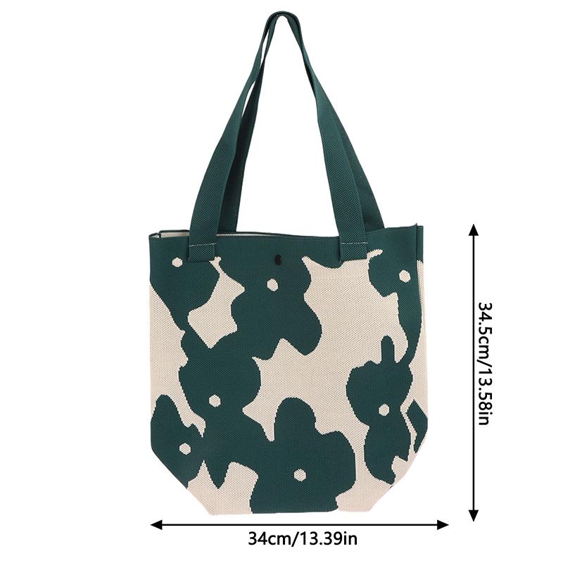 Korean Simple Knitted Shoulder Bag Chic Large Capacity Tote Bag Ladies Casual Handbag  Versatile Shoulder Bags