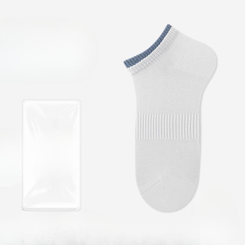 Men's Summer Thin Cotton Deodorant Sweat Absorber Antibacterial Mesh Breathable Sports Boneless Socks