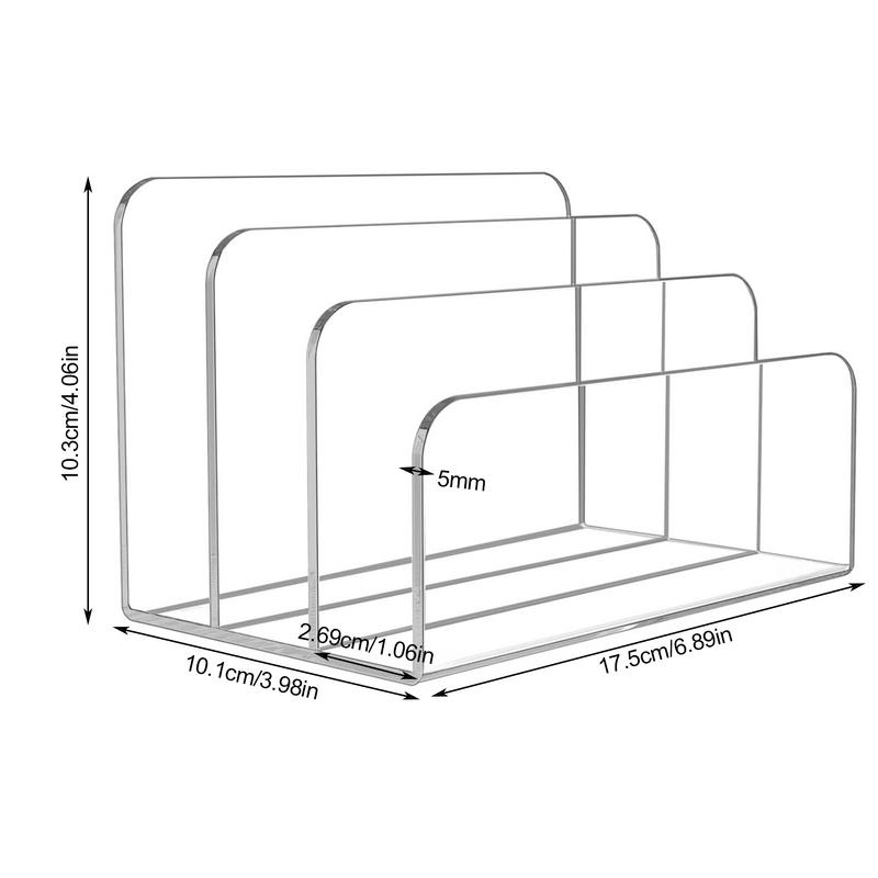 Clear File Organizer For Desk 3 Slots Clear Office Desk Letter Organizer Office Desk Organizer For Books Binders Emails Clear