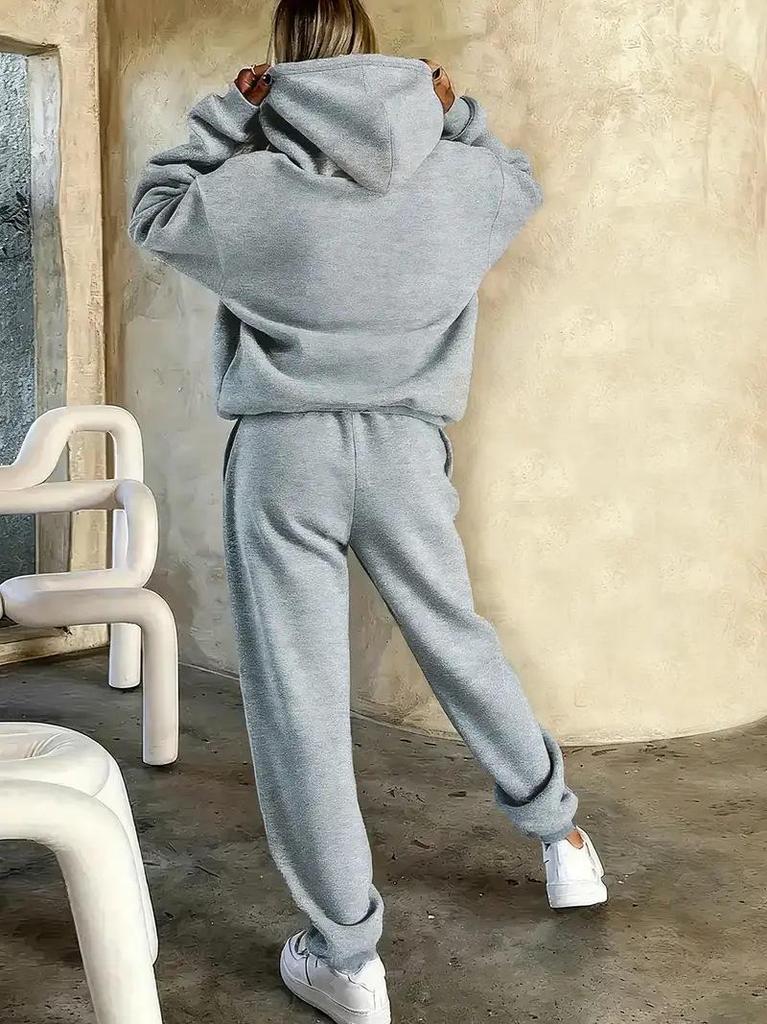 Plus Size Women's Hoodie & Leggings Set