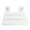Folding Shower Seat Non Slip Safety Wall Mounted Fold Down Shower Bench for Bathroom White