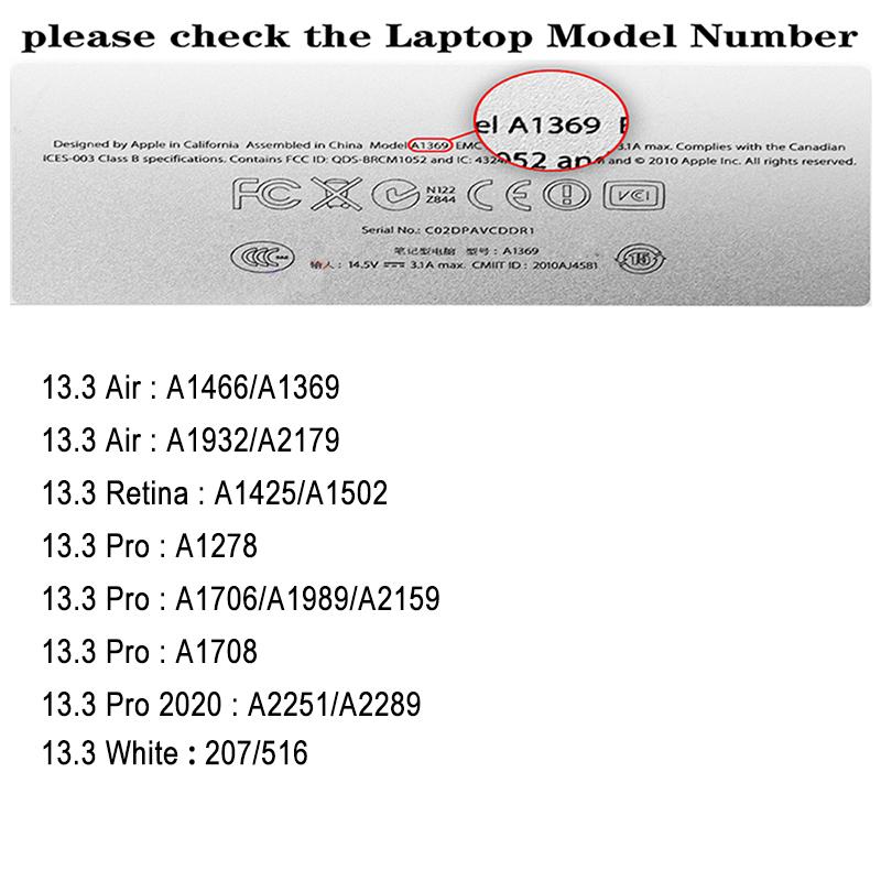 Crystal Laptop Case For A Pple Macbook Air Pro Retina 13" 13.3inch 2020 Laptop Cover Protector For Macbook with Touch Bar ID Pro 13.3 Transparent Case