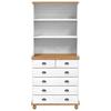 Hutch ASKIM White 91 x 40 x 200.5 cm Solid Pine Wood