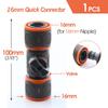 16mm Ball Valve Hose Adapter Quick Connector Connect Repair Coupling Joint Extender Garden Irrigation Tubing Stop Water Shut Off