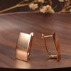 Personalized Korean Version Small Ear Buckle Oval Smooth Rose Gold Temperament Earrings for Women