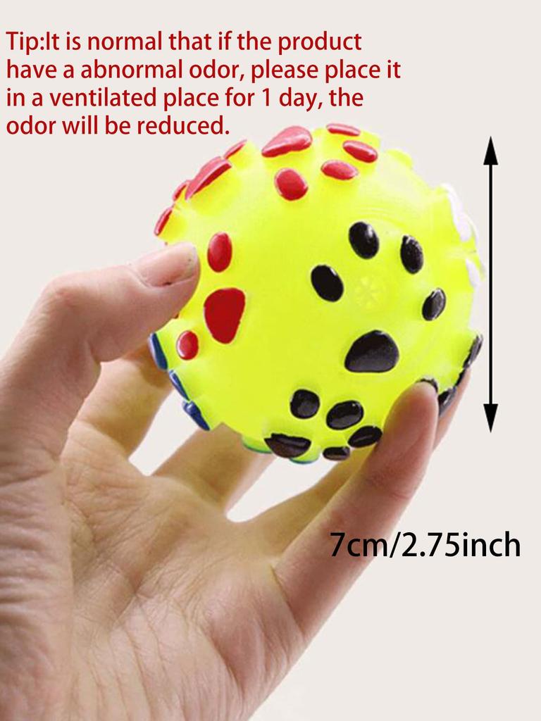 1pc Squeaky Balls Toys Dogs Interactive Toys Dog Chew Toy for Dog Pet Teeth Cleaning Bite Resistance Pet Supplies
