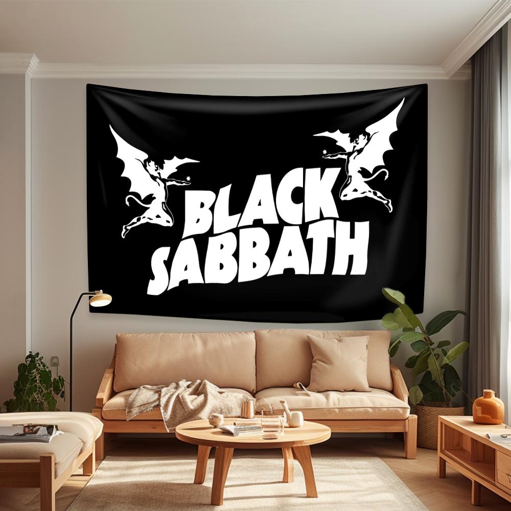 Rockmusikband Bakgrundsduk Svart Metall Sabaths Väv Sovrum Eller Heminredning Födelsedagspresent Sofffilt