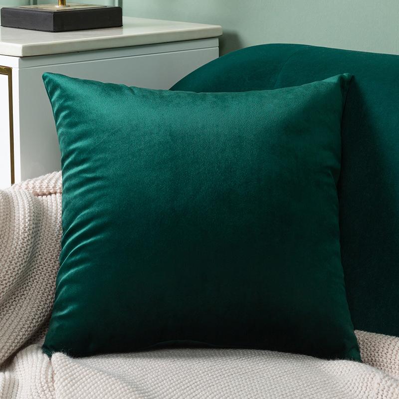 Solid Color Velvet Pillow Sofa Cushion Cover Office Bedside Plush Cushion Cover Dutch Velvet Pillow Cover