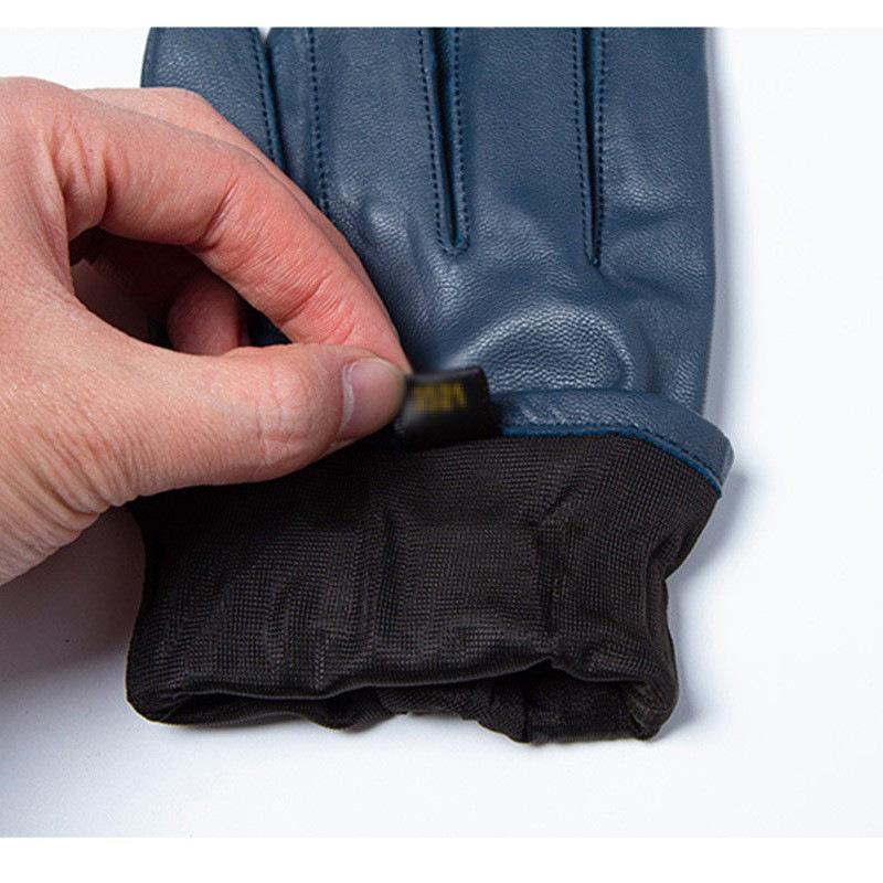 Genuine Leather Sheepskin Gloves for Men Mercerized Autumn Thin Outdoor Cycling Windproof and Warm