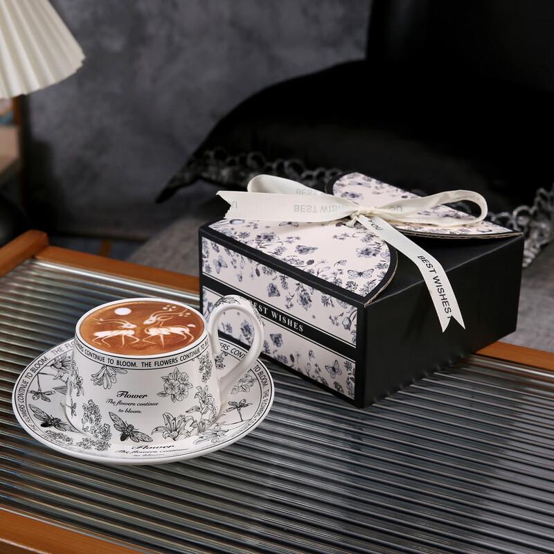 Hongyuetang Retro Keramik Kaffeetasse & Untertasse Set