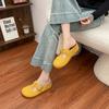 Yuanlitong Summer New Thick-soled Boken Shoes Women Wear High-end Temperament Retro Bag Head Women's Shoes Inner Height Increase