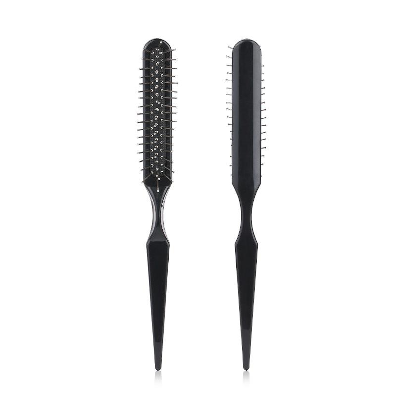 Pointed Tail Wig Steel Comb 3 Rows Metal Pin Hair Comb Professional Anti-Snag Detangling Comb for Synthetic Human Hair Wigs