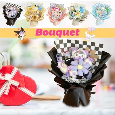 Plüsch-Bouquet-Puppe, Handgemachtes Cartoon-Plüsch-Bouquet, Künstliche Blumen & Plüschtiere Geburtstag Hochzeit Abschluss Valentinstag Weihnachten Bouquet