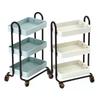 Dollhouse Trolley Dining Car Shelf Bookshelf W/ Wheels Doll Storage Display Rack For Doll Home Organize And Decor Props