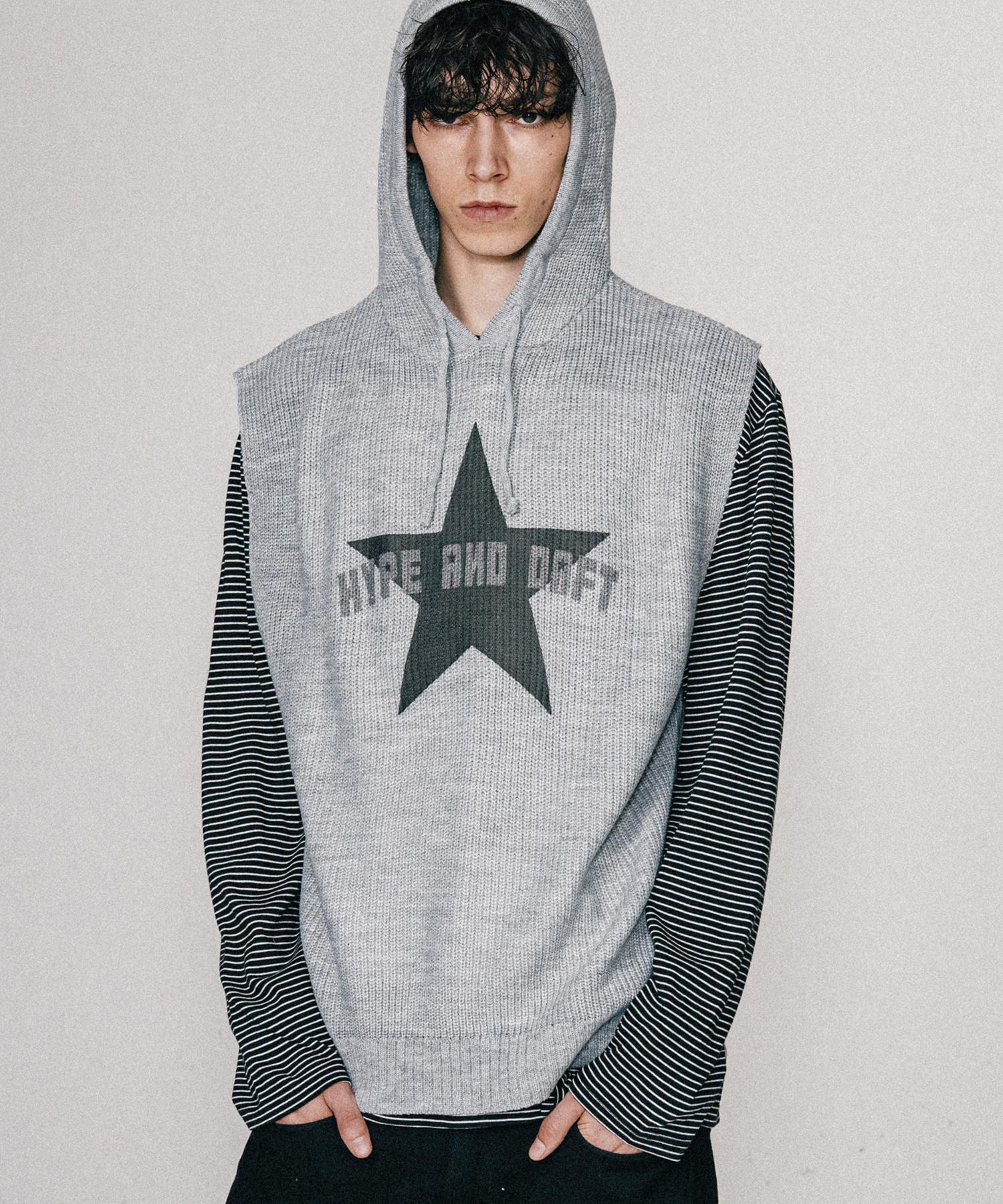 Жилет-худи Bastic Star Knit_Меланж Melange/L