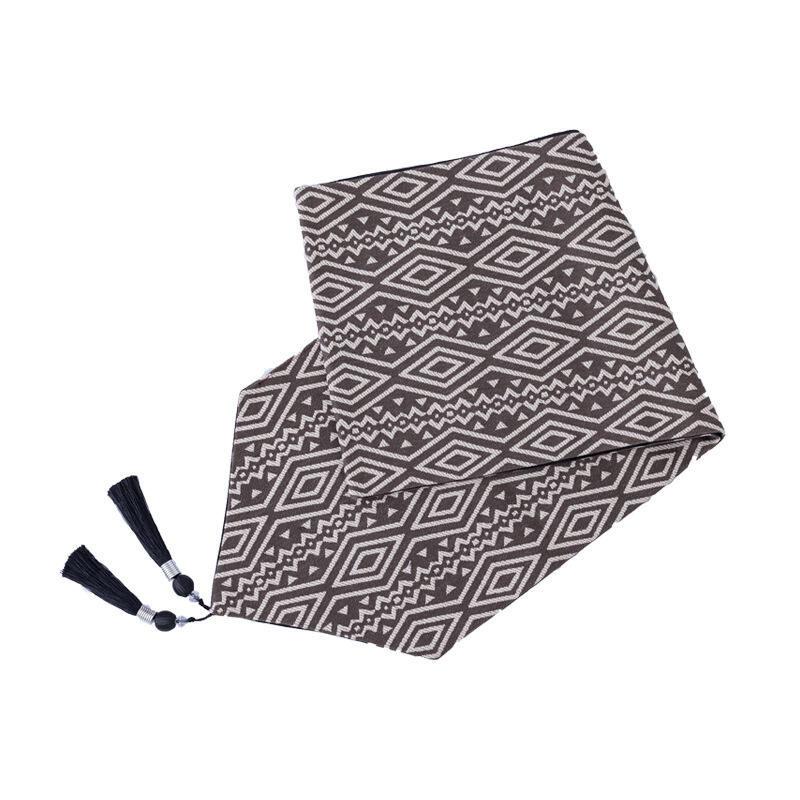 Bandeira de mesa de algodão leproso jacquard vento marroquino lenço de cauda de cama armário de sapatos de tv capa de mesa de cabeceira pano decoração de casa bandeira de mesa