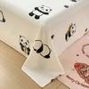 1 Stück Bettbezug mit Panda-Aufdruck für Kinder, Cartoon-Stil, reaktiv bedruckt, flaches Bettlaken, Einzel-/Queen-/King-Size-Oberlaken für Doppelbetten
