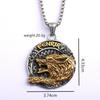 Viking Celtic Wolf Head Necklace Retro Stainless Steel Men's Pendant Personalized Jewelry