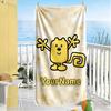 Wow! Wow! Wubbzy Customize Your Name Beach Towel Super Soft Microfiber Quickdry Fabric Perfect for Traveling Yoga Camping and Swimming