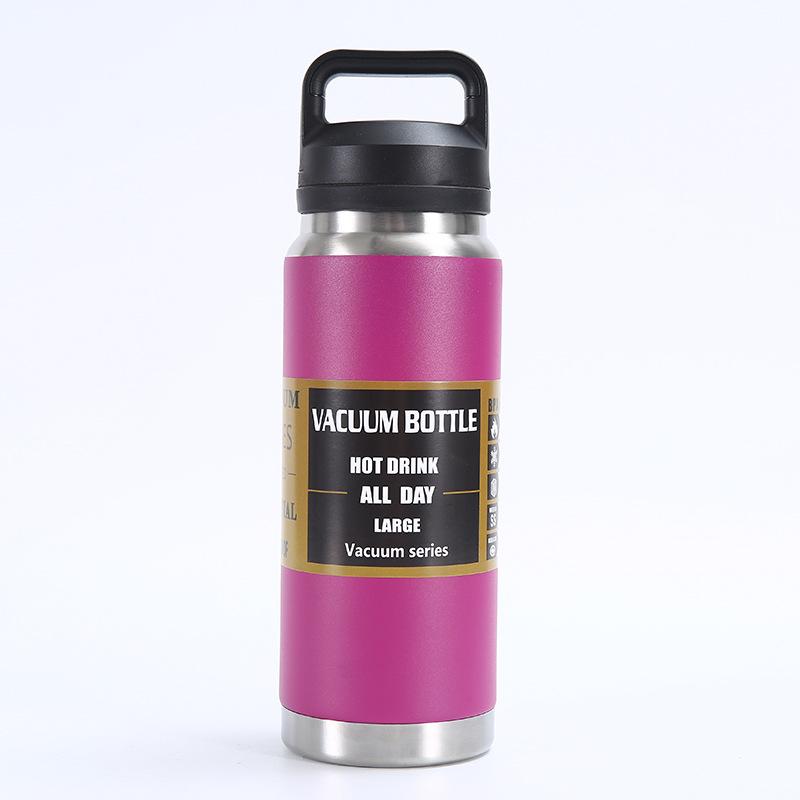 

Изолированные бутылки для воды из нержавеющей стали 304 с двойными стенками, широким горлышком, портативные для спорта, офиса и велоспорта на открытом воздухе 600ml фиолетовый