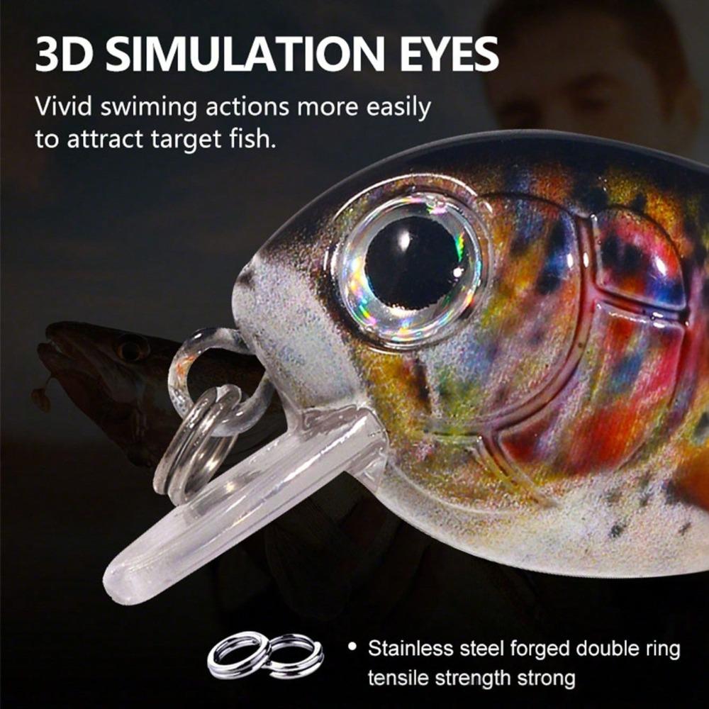 5 st/set Crankbait Minnow Fiskeagn - Livslikt Vaggande Hårt Bete Topwater Swimbait, för Havsabborre Öring Fiske i Sötvatten