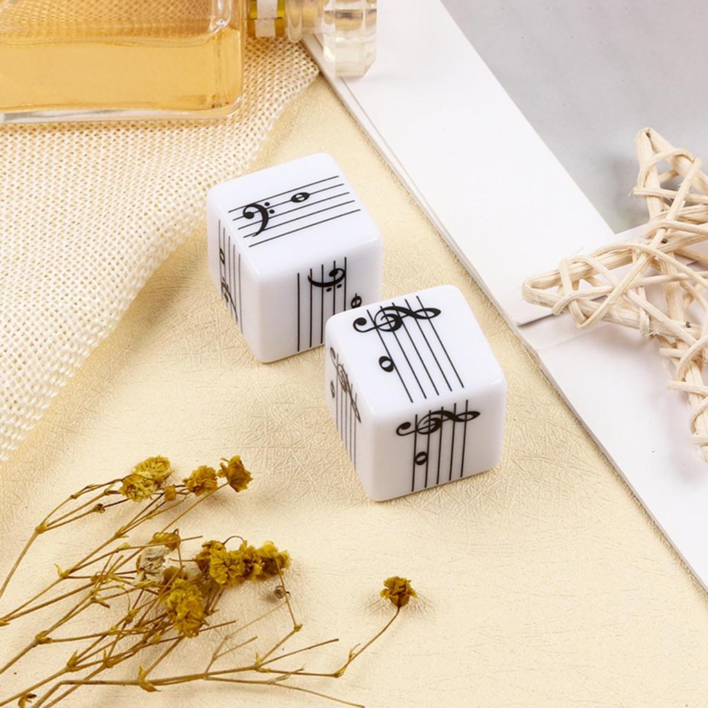 2-Piece Creative Staff Dice Toy: Improve your child's musical literacy through playful activities using this safe music dice toy.
