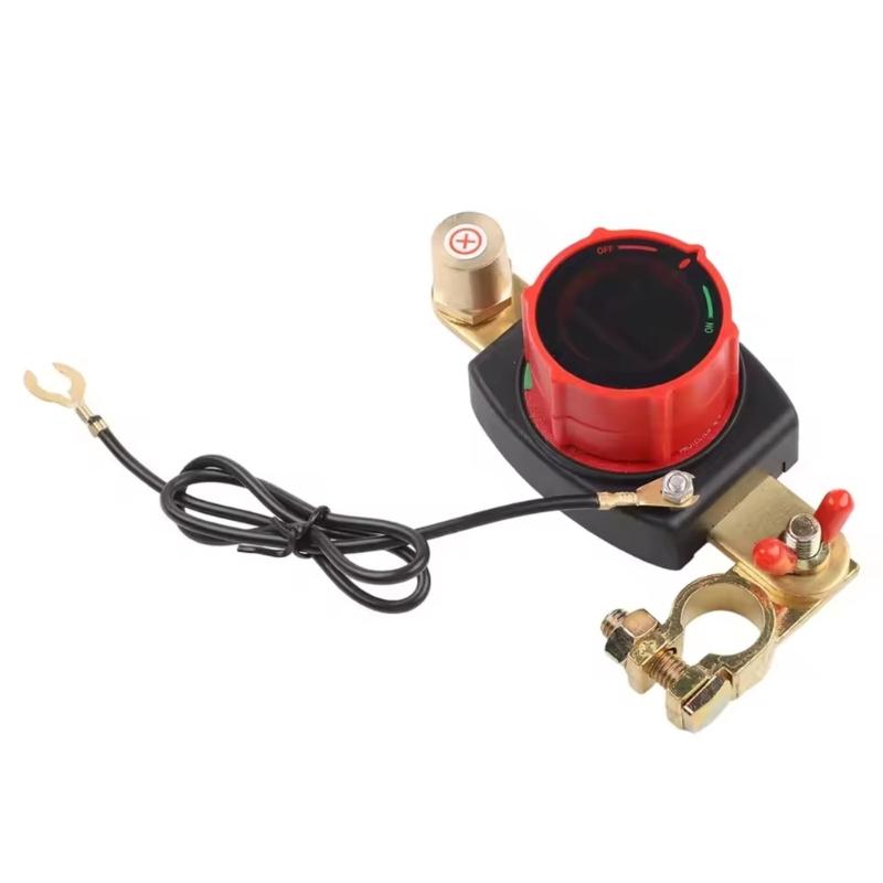 Battery Cut Switches With LED Voltage Meter On Off Power Cut High Current 250A Isolator for Trucks Buses & Marine Use