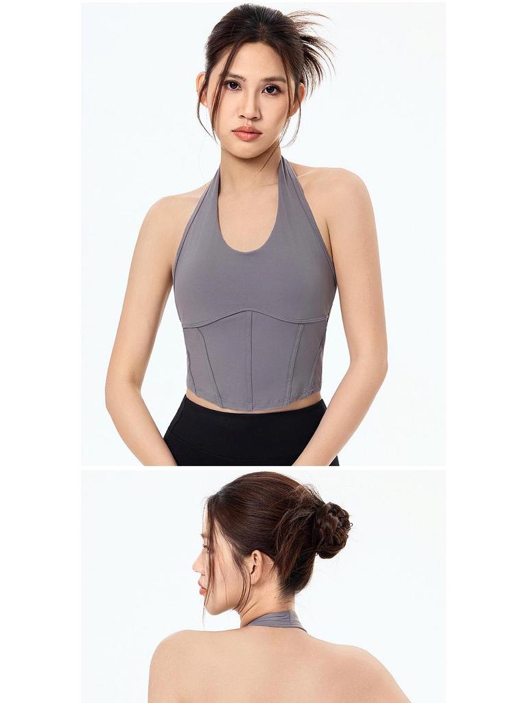 Women's Cross-Border Yoga Wear: Sexy Open Back Fitness Top - Versatile, Stylish Cover-up T-shirt