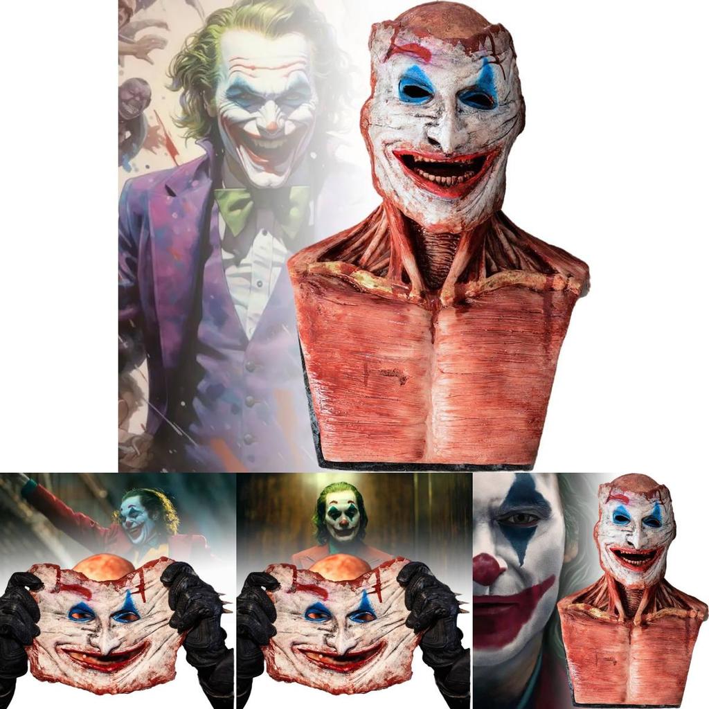 Scary Halloween Joker Jack Skellington Double Layer Latex Mask For Terrifying Costumes