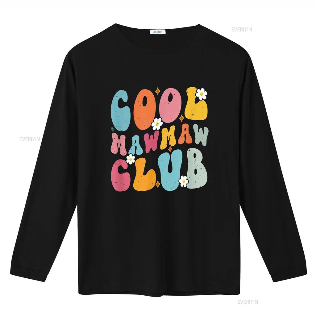 Cool Mawmaw Club Mother s Day Groovy Retro Best Mom Ever T Shirt vintage Washed Comfortable Casual fashion graphic