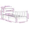 VidaXL Bunk Bed Without Mattress 100x200 Cm Solid Pine Wood 3321682