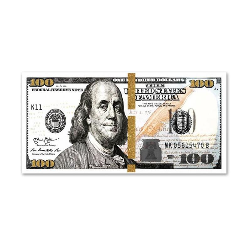 

Аннотация доллар поп-арт плакат и принты картина маслом холст настенная картина для гостиной украшения дома Куадрос 20x40cm No Framed