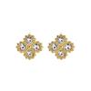 4PCS 9MM Four Leaf Clover Diamond Plated Titanium Steel 18k Gold Plated Bracelet Necklace Ring Earnail Set Does Not Fade