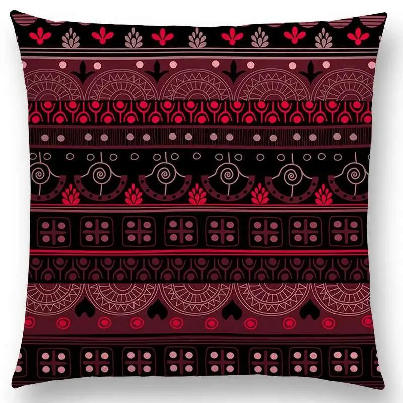 Newest Bohemia Cushion Cover Vintage Pattern Ethnic Striped Navajo Arrow Sofa Throw Pillow Case