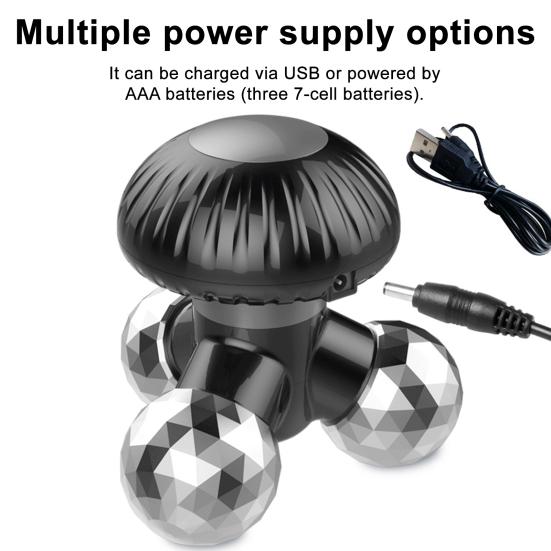 USB Rechargeable Mini Massager Handheld Vibration Therapy for Neck & Shoulders Portable Pain Relief Device