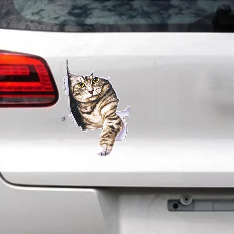 Cartoon Car Stickers Creative 3D Cat Funny Car Body Scratch Masking Stickers Animal Styling Stickers Decoration Car Accessories