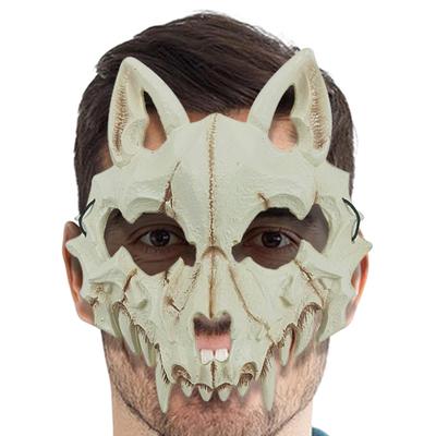 Wolf Skull Head Masque Realistic Spooky Headgear Horror Halloween Cosplay Props For Kids Adults Holiday School Festivals Haunted