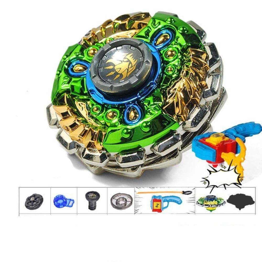 Con lanzador giroscopio juguetes de doble capa peonza juguetes al aire libre juguete giroscópico de metal niños niñas