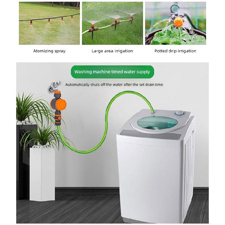 Timer per Irrigatore Programmabile per Tubo da Giardino con Attacchi in Ottone e Uscita, Timer Acqua per Tubo da Giardino con Ritardo Pioggia