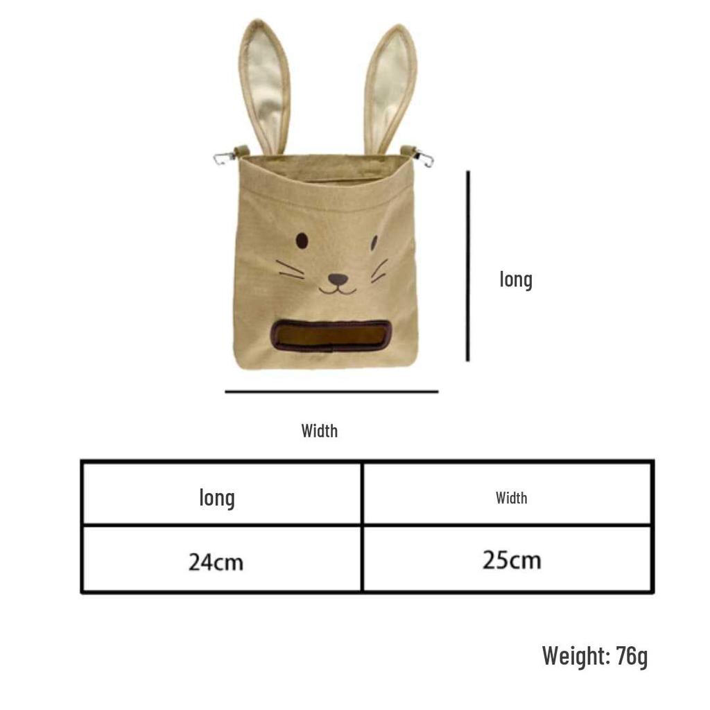 Rabbit-Shaped Hay Bag for Small Pets: Feeding Bag for Rabbits, Guinea Pigs & Hamsters
