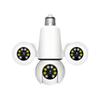 V380 Smart Lamp Holder Camera: Indoor HD 3-Eye Surveillance with Mobile Remote Control.