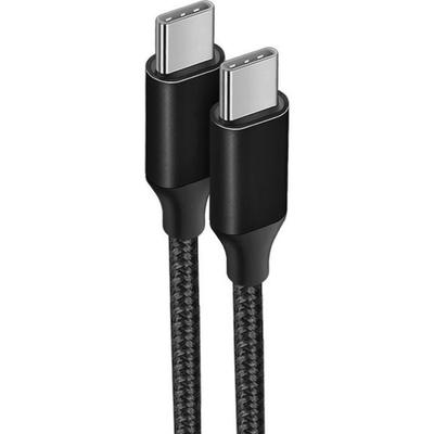 USB-C To USB-C Cable Fast Charging 3A for Samsung S25 S24 S23 Ultra S23+ S22+ S22 Plus S21 FE S21 S10 S10e -Braided Nylon 1M Black